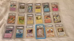 Lot of 18 Graded Pokemon Card Slabs CGC AGS | Mew ex Gold, Gengar Holo, Pikachu - Image 1