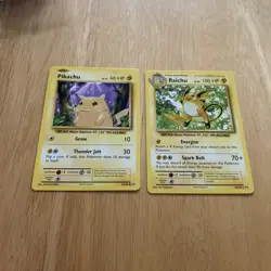 XY Evolutions Pokemon 2 Card Lot Non Holo Pikachu and Raichu - Image 2