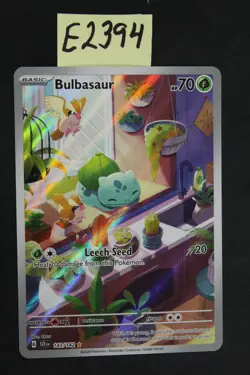 Pokemon TCG Bulbasaur Holo Card Stellar Crown Illustration, Mint, 143/142 (E2394 - Image 1