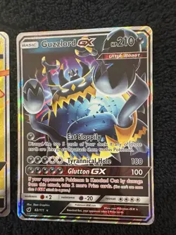 Pokemon Guzzlord GX & Xurkitree GX Sun & Moon Ultra Beast Holo Card Lot - Image 2