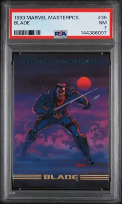 1993 MARVEL MASTERPIECES #36 BLADE PSA 7 - Image 1