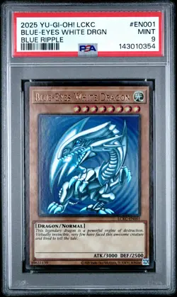 2025 YU-GI-OH! LEGEND COLLECTION KAIBA MEGA PACK BLUE-EYES WHITE DRAGON PSA 9 - Image 1