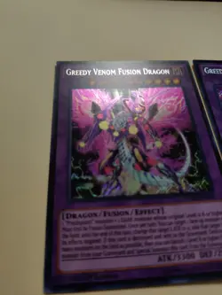 2x Greedy Venom Fusion Dragon FUEN-EN010 Secret Rare 1st Edition LP - Image 2
