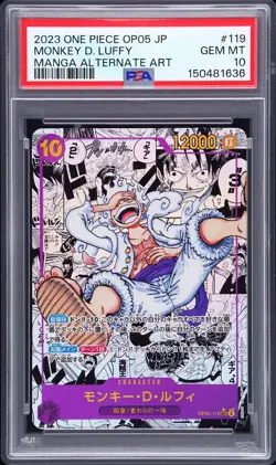2023 ONE PIECE JPN AWAKENING OF THE NEW ERA MANGA ALT ART MONKEY D. LUFFY PSA 10 - Image 1