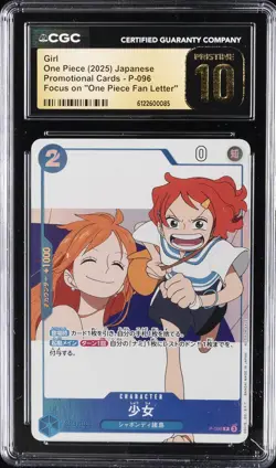 2025 ONE PIECE PROMO "ONE PIECE FAN LETTER" #P-096 GIRL CGC 10 PRISTINE - Image 1