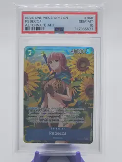 One Piece OP10-058 Royal Blood Rebecca Alt Art PSA 10 - Image 1