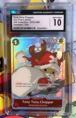 One Piece CGC 10 Tony Tony Chopper From 2023 Gift Collection - ST01-006 - Image 1