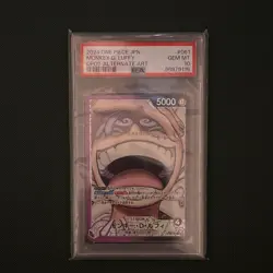 One Piece CCG 2024 Monkey D. Luffy OP09-061 Alt Art Foil PSA 10-Japanese - Image 1