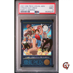 PSA 9 One Piece Visual Adventure Carddass Prism No.137 Straw Hat Crew 2001 - Image 1