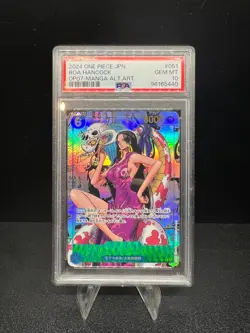 2024 Japanese One Piece Boa Hancock OP07-051 Manga Alt Art PSA 10 Gem Mint - Image 1