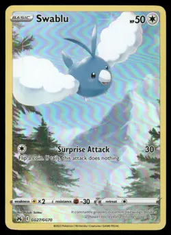 Pokemon Cards Swablu GG27/GG70 Crown Zenith Galarian Gallery Holo NM - Image 1