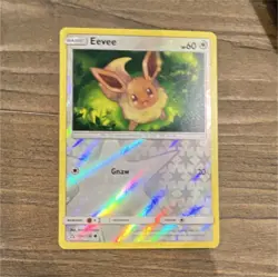 Pokemon Eevee Reverse Holo SM-Ultra Prism 104/156 HP 60 Gnaw Card - Image 1