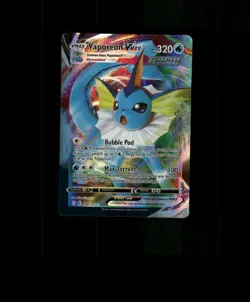 Fan-Art READ DESCRIPTION BELOW HOLO Vaporeon Card Vaporeon Pokemon Card p3 - Image 1