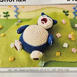 SNORLAX- Pokemon TCG - Asako Ito - Knitted Yarn Art, Crochet, Rare, Card - Image 1