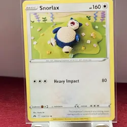 SNORLAX- Pokemon TCG - Asako Ito - Knitted Yarn Art, Crochet, Rare, Card - Image 2