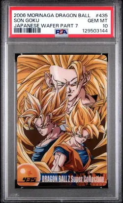 2006 DRAGON BALL MORINAGA JAPANESE WAFER CARDS PART 7 #435 SON GOKU PSA 10 - Image 1