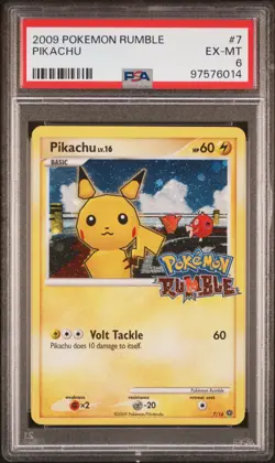 PSA 6 Rumble Pikachu Stamped Holo Promo Pokemon Card #7 New Cert Clean Look - Image 1