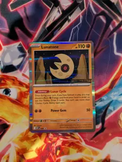 Lunatone MEP-004 Mega Evolution Prerelease Stamped Promo Near Mint pokemon card - Image 2