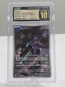 CGC 10 Pristine Mewtwo 183/165 Holo AR 151 sv2a Pokemon Card Japanese - Image 1