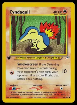Pokemon Card - Cyndaquil Neo Destiny 61/105 Common 1st Edition - Image 1