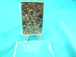 1999 BURGER KING POKEMON MEWTWO 23K GOLD PLATED TRADING CARD IN PLASTIC CASE - Image 1