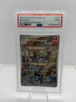 PSA 9 MINT Machoke 177/165 English 151 Full Art Illustration Pokemon Card - Image 1