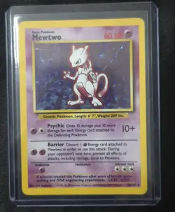 Mewtwo Holo Rare 10/102 Base Set 1999 WOTC Pokemon Card Vintage Original - Image 1