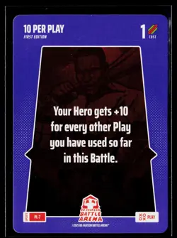 2025 Bo Jackson Battle Arena Alpha Update Play Card PL-7 ~ 10 Per Play ~ SSP - Image 1