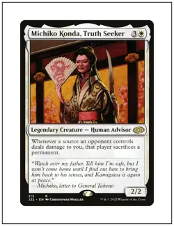 1x Michiko Konda, Truth Seeker, Jumpstart 2022, Magic MTG NM - Image 1