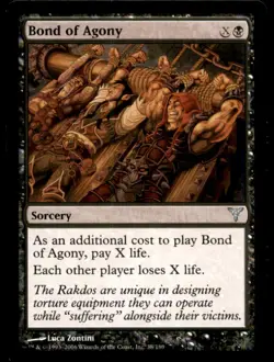 Bond of Agony LP Light Play Dissension MTG [9902] - Image 1