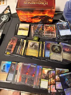 MTG Lord of the Rings LOT with Fat Pack Box and Die Magic The Gathering TCG - Image 1
