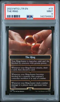 2023 MTG THE LORD OF THE RINGS: TALES OF MIDDLE-EARTH #13 THE RING PSA 9 - Image 1