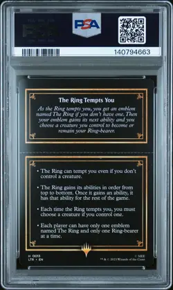 2023 MTG THE LORD OF THE RINGS: TALES OF MIDDLE-EARTH #13 THE RING PSA 9 - Image 2