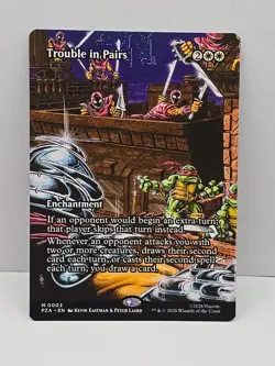 Trouble in Pairs Borderless Mythic MTG Ninja Turtles 0003 - Image 1