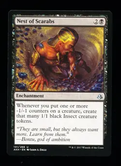 * * 1x Nest of Scarabs x1 * * Amonkhet MTG Close to NM Near Mint - Image 1