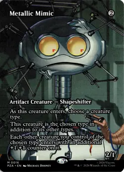 Metallic Mimic (Borderless) 16 PZA Teenage Mutant Ninja Turtles Bonus Sheet NM - Image 1