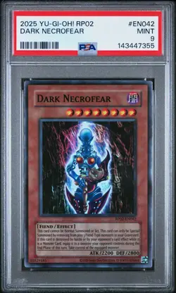 2025 YU-GI-OH! RP02-RETRO PACK 2 #EN042 DARK NECROFEAR PSA 9 - Image 1