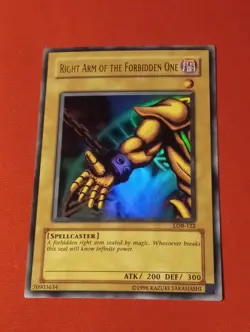 Right Arm Of The Forbidden One LOB-122 - Yu-Gi-Oh! TCG Ultra Rare - LP Unlimited - Image 1