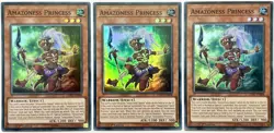 3 x LEDU-EN008 Amazoness Princess - Super Rare 1st Edition Lightly Played YuGiOh - Image 1