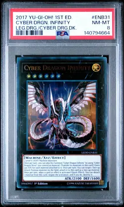 2017 YU-GI-OH! LEGEND DRAGONS OF CYBER DRAGON DECK CYBER DRAGON INFINITY PSA 8 - Image 1