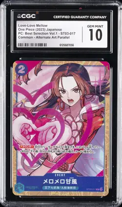 2023 ONE PIECE JAPANESE PC: BEST SELECTION ALT ART LOVE-LOVE MELLOW CGC 10 GM - Image 1