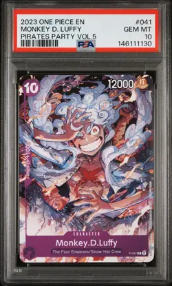 2023 ONE PIECE PROMOS PIRATES PARTY VOL.5 #041 MONKEY D. LUFFY PSA 10 - Image 1