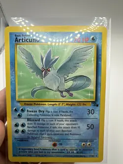 Pokemon TCG Articuno Card 17/62 Fossil Unlimited Non-Holo Rare VINTAGE - Image 3