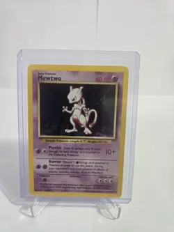 Pokemon Mewtwo Trading Card Base Set 10/102 Holographic Unlimited - Image 1