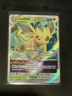 Pokemon TCG Leafeon VSTAR Crown Zenith Holo Ultra Rare Card 014/159 NM Condition - Image 1
