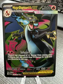 Mega Charizard EX 109/094 Full Art Phantasmal Flames Pokemon Card - Image 5