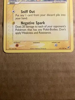 Minun Pokemon Card Deoxys 41/107 LP - Image 4