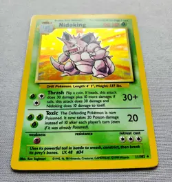 Pokemon TCG NIDOKING #11 11/102 Base Set Holo Rare VTG WOTC 1999 Card Game - Image 3