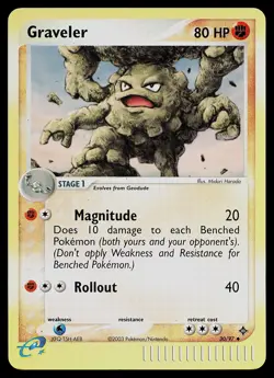 Pokemon Card - Graveler Dragon 30/97 Uncommon Reverse Holo - Image 1