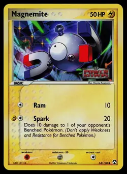 Pokemon Card - Magnemite Power Keepers 54/108 Common Reverse Holo Stamped - Image 1
